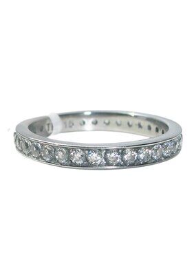 STAINLESS STEEL Cubic Zirconia Eternity Band Ring